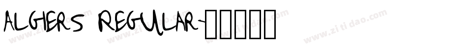 Algiers Regular字体转换